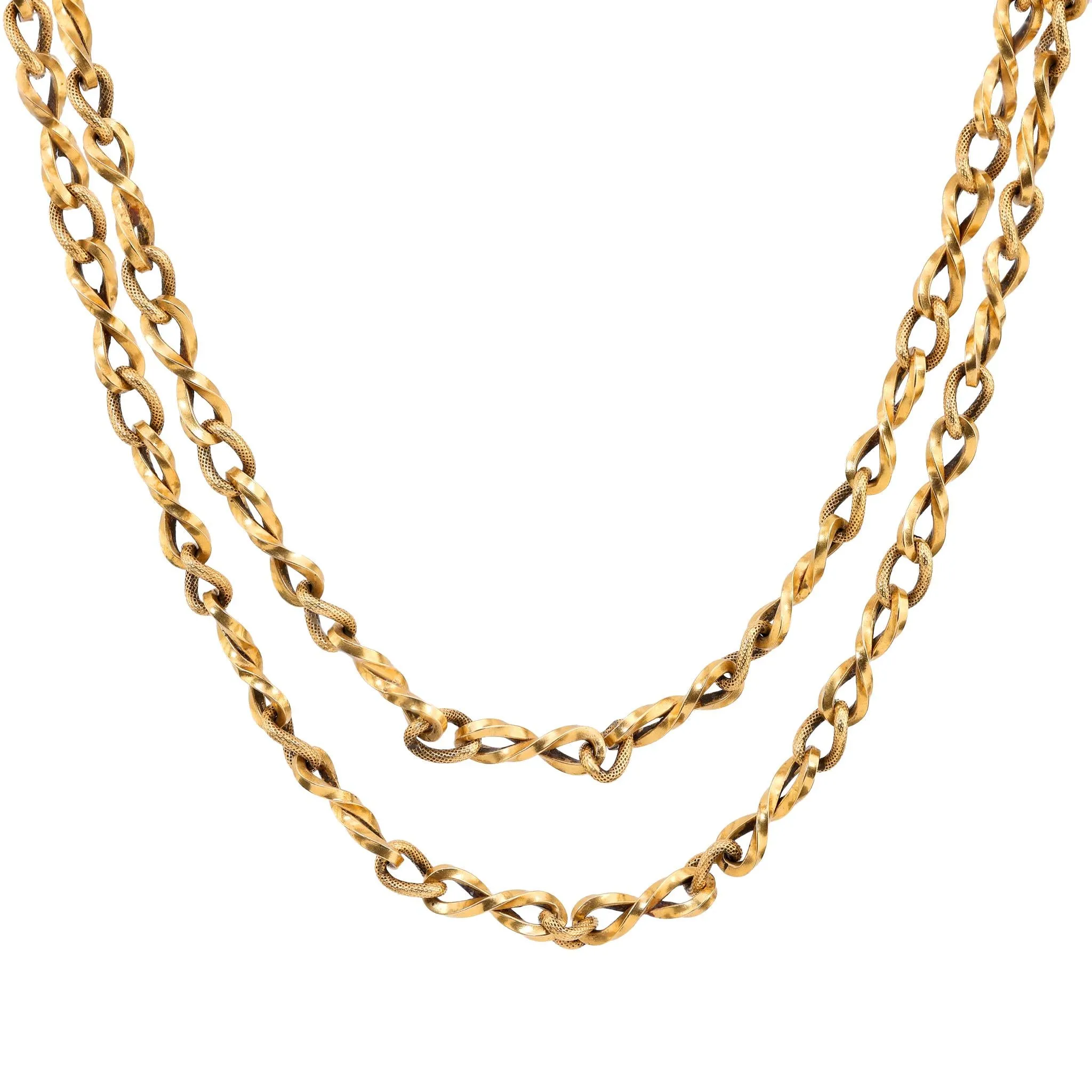 Antique 18K Yellow Gold Chain Necklace