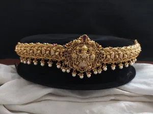 Antique Bridal/Festive Wear Hip-Belt with Nakshi Work and Zircon Stones