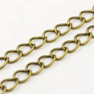 Antique Bronze Curb 4x5mm Chain by Foot (3 feet minimum)