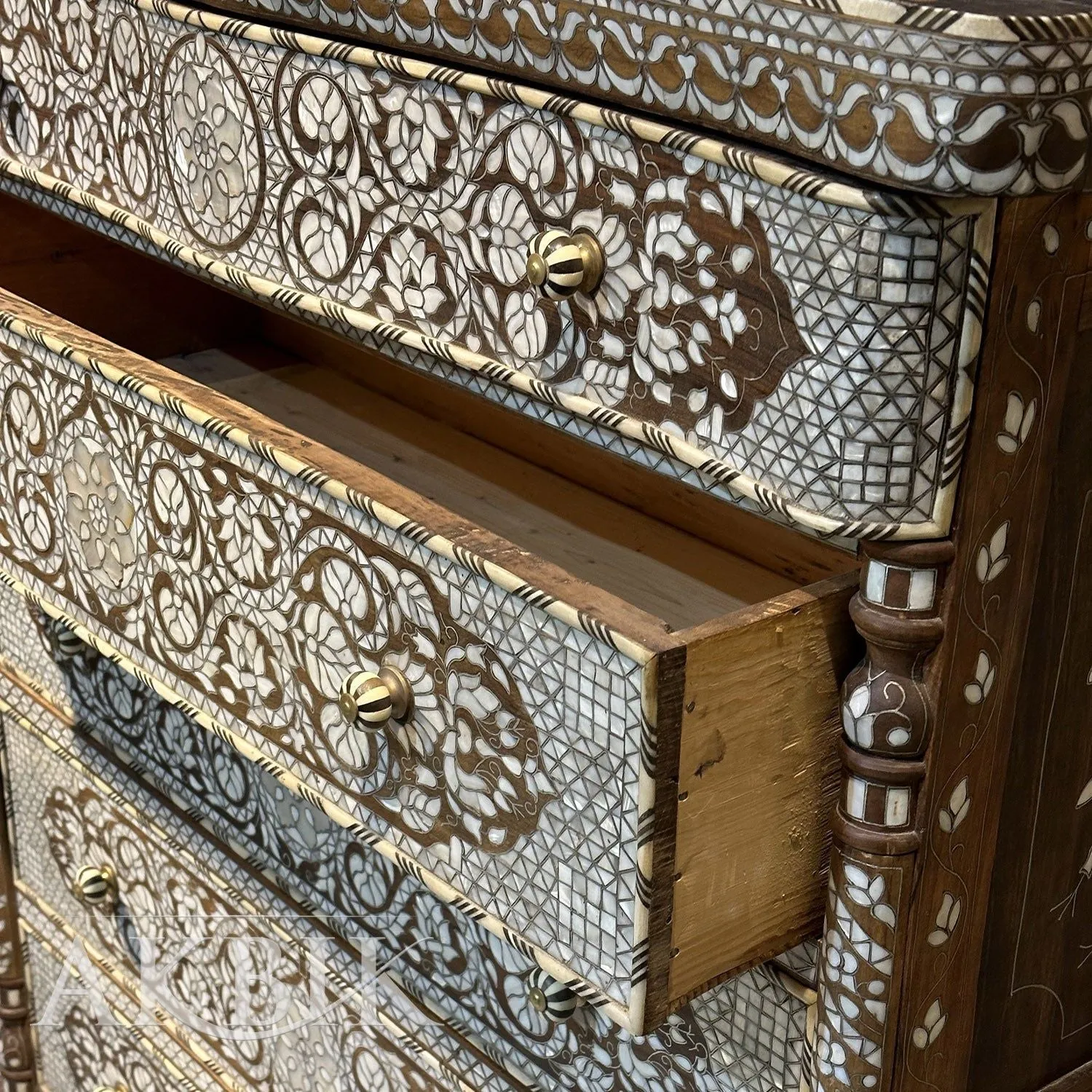 Antique Syrian Bridal Chest from the Early 20th Century