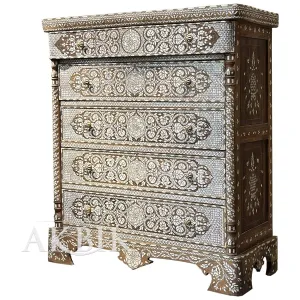 Antique Syrian Bridal Chest from the Early 20th Century