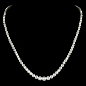 Antique Victorian Pearl Diamond Necklace Circa 1900