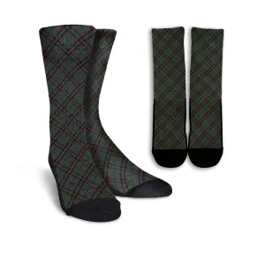 Antrim County Ireland Tartan Crew Socks Cross Tartan Style