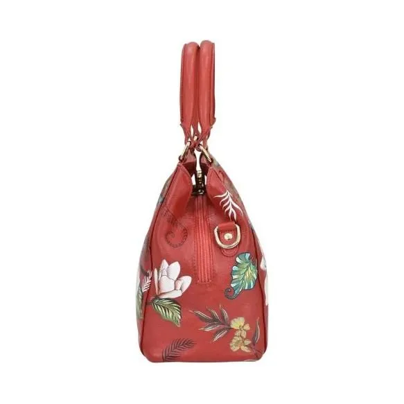 Anuschka Crimson Garden Handbag