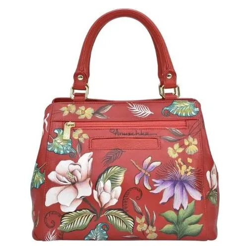 Anuschka Crimson Garden Handbag