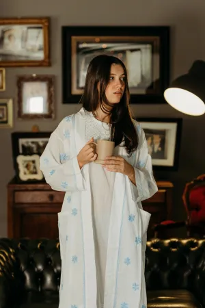 Anushka Blue Embroidered Robe