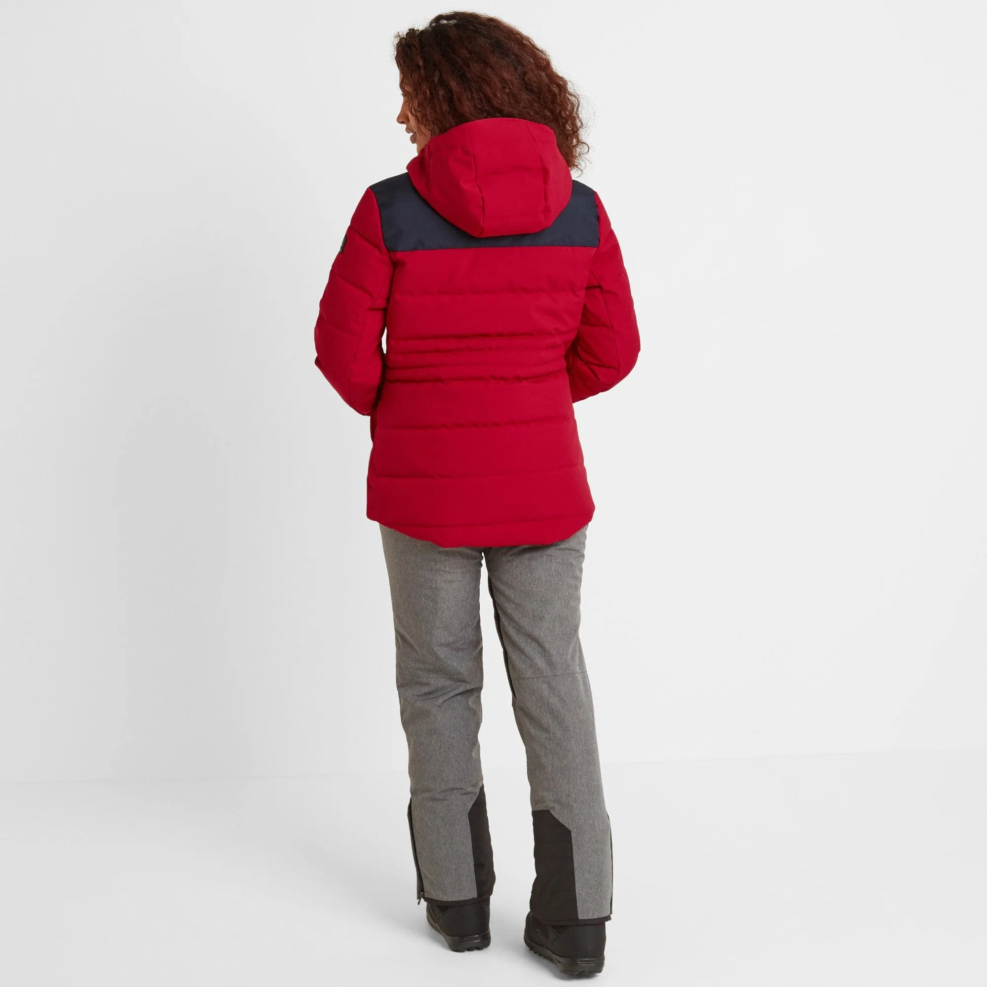 Anvil Womens Insulated Padded Ski Jacket - Dark Pink