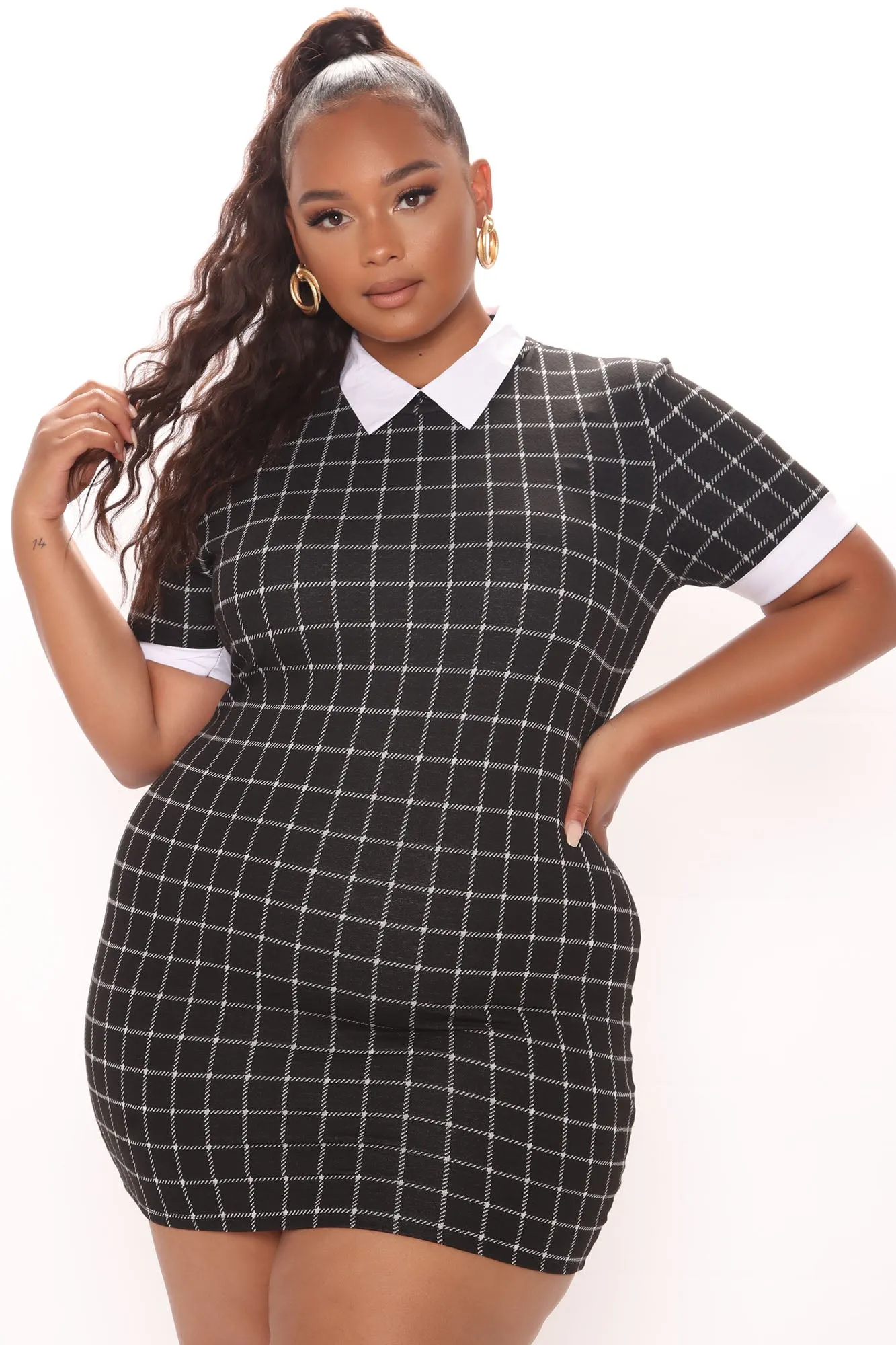 Any Day Of The Week Collared Dress - Black