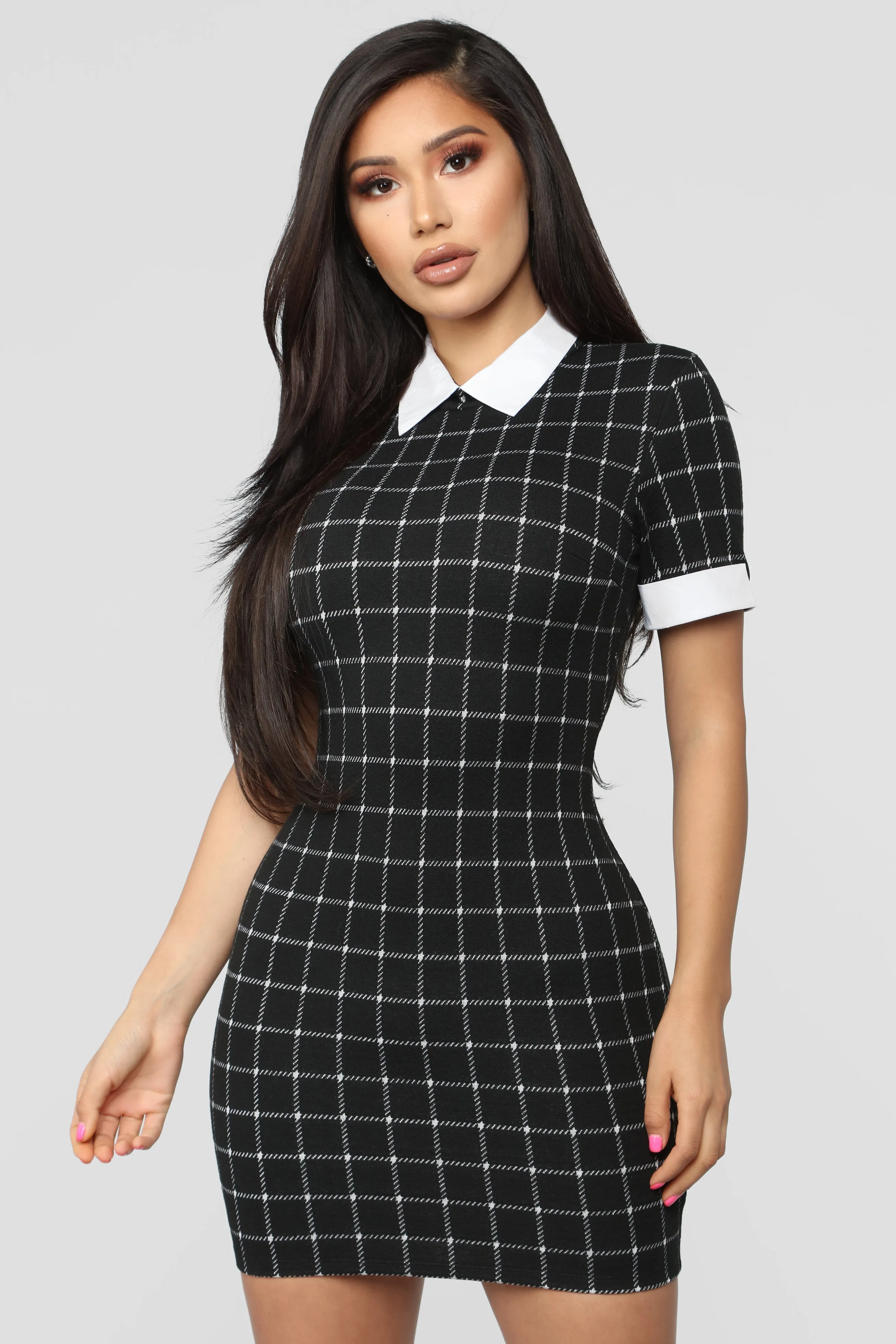 Any Day Of The Week Collared Dress - Black