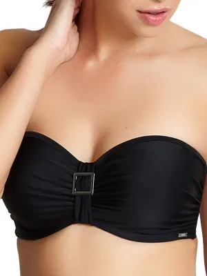 Anya Bandeau Bikini Top - Black