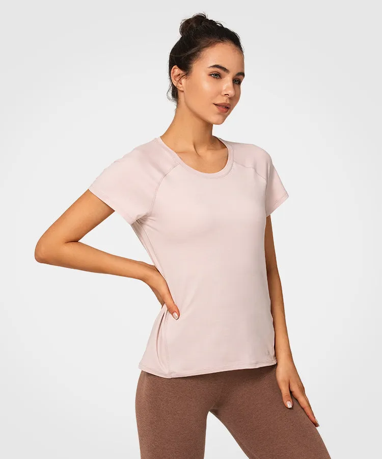 Anywhere Round Neckline Yoga T-shirt | Women's Sports T-shirt