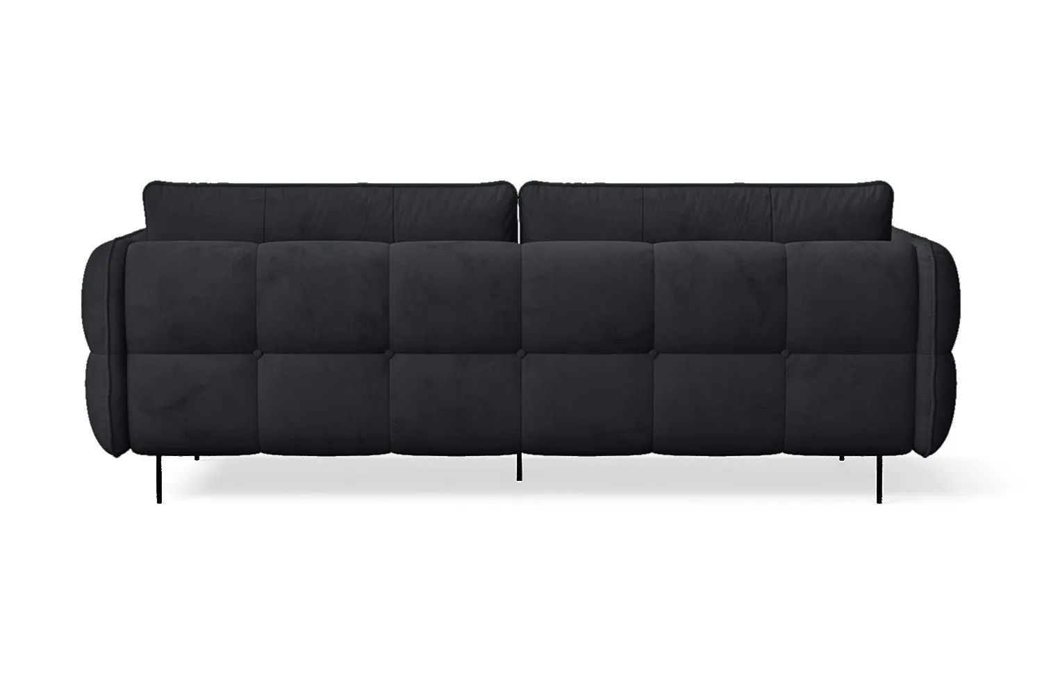 Anzio 3 Seater Sofa Dark Grey Velvet