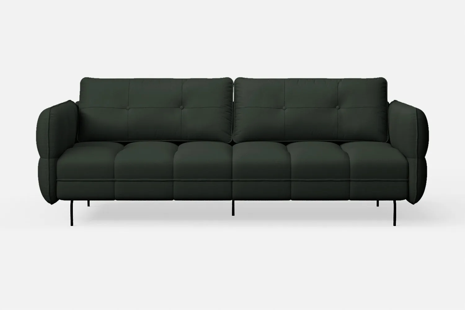 Anzio 3 Seater Sofa Green Leather