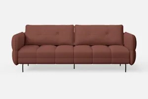 Anzio 3 Seater Sofa Mauve Leather