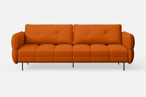 Anzio 3 Seater Sofa Orange Leather