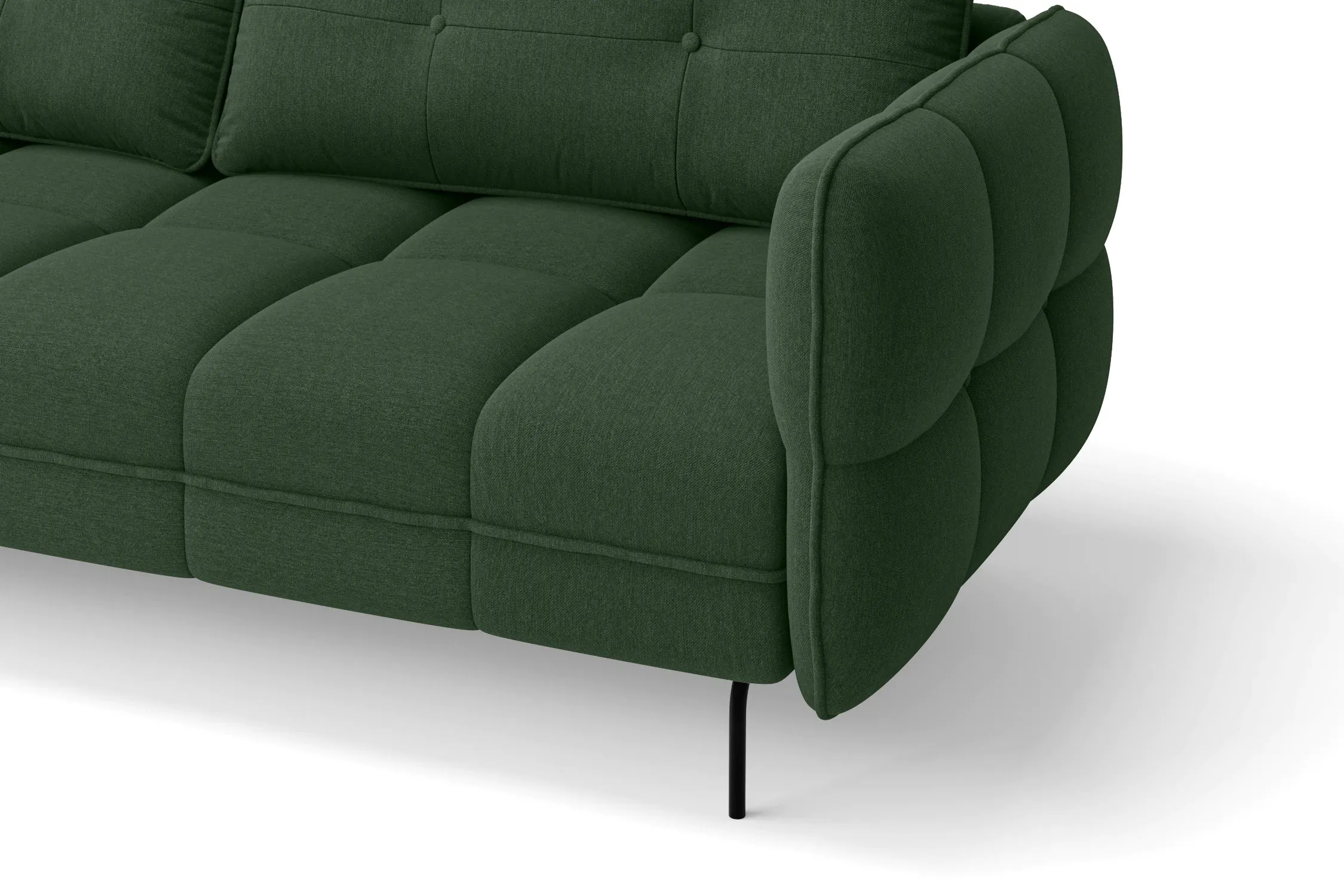 Anzio 4 Seater Sofa Forest Green Linen Fabric