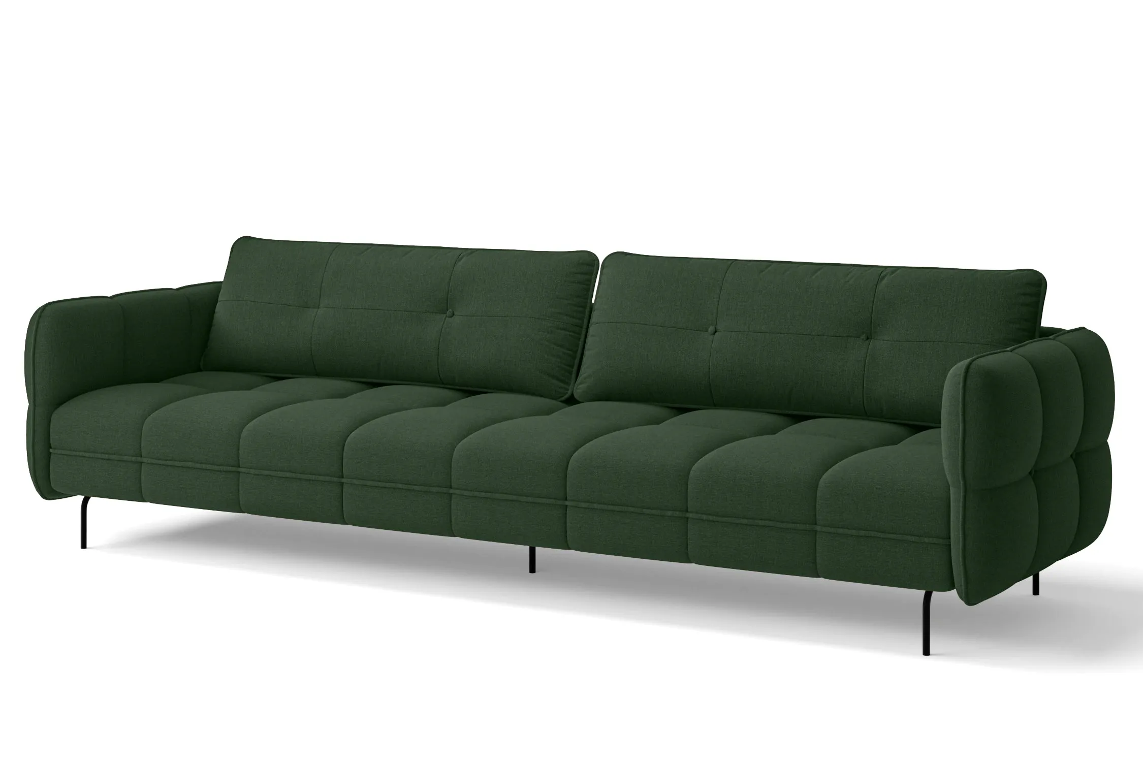 Anzio 4 Seater Sofa Forest Green Linen Fabric