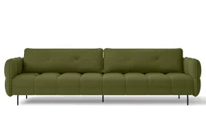 Anzio 4 Seater Sofa Olive Linen Fabric