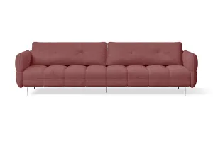 Anzio 4 Seater Sofa Pink Velvet