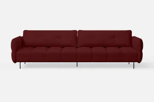 Anzio 4 Seater Sofa Red Leather