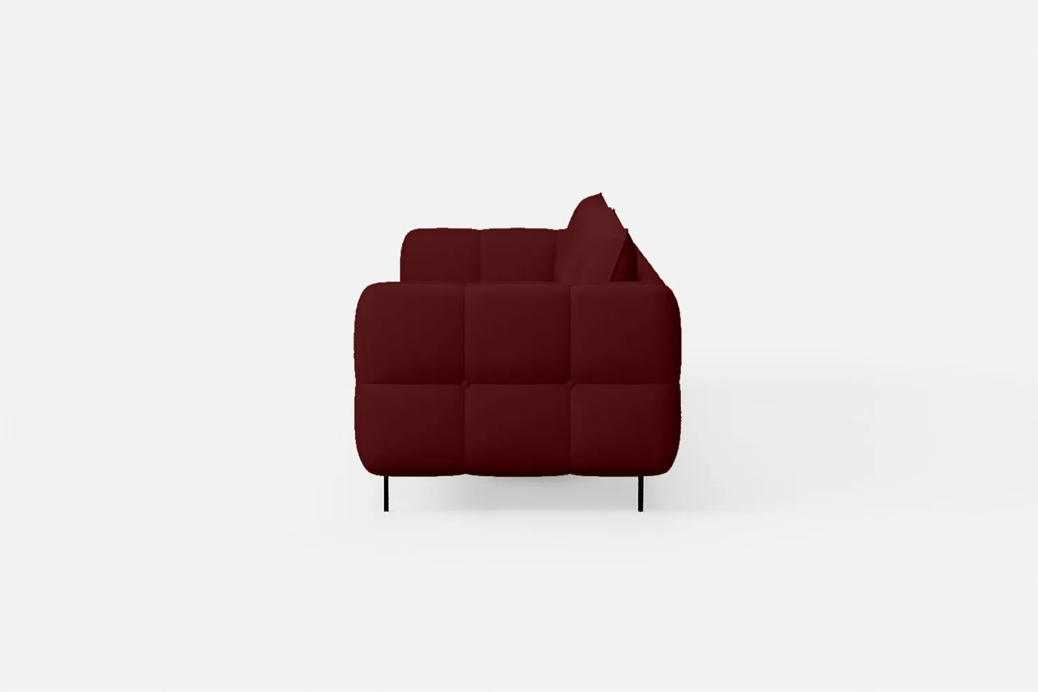 Anzio 4 Seater Sofa Red Leather