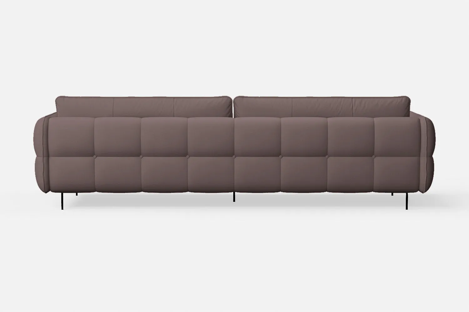 Anzio 4 Seater Sofa Rose Taupe Leather