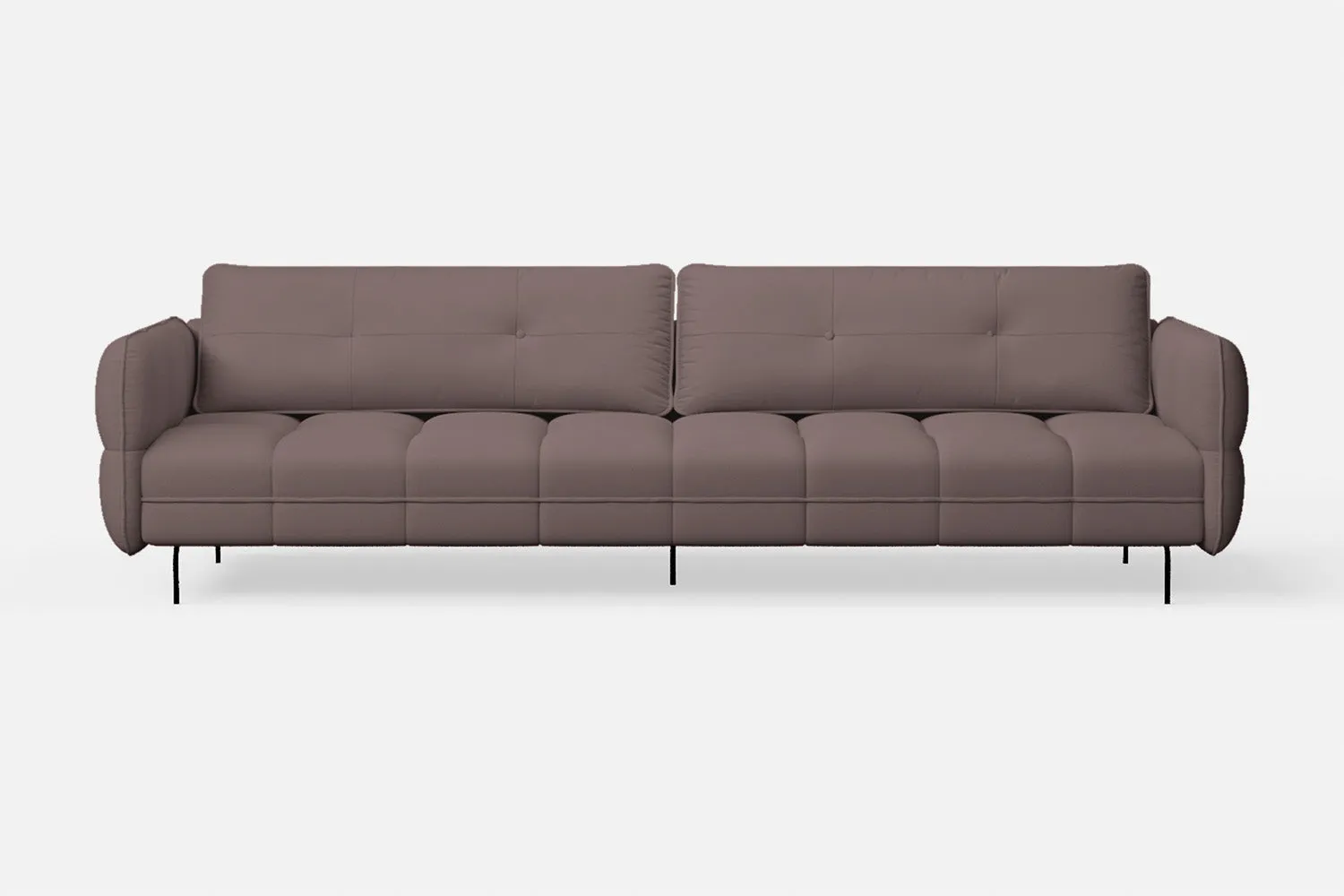 Anzio 4 Seater Sofa Rose Taupe Leather