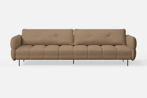 Anzio 4 Seater Sofa Stone Leather