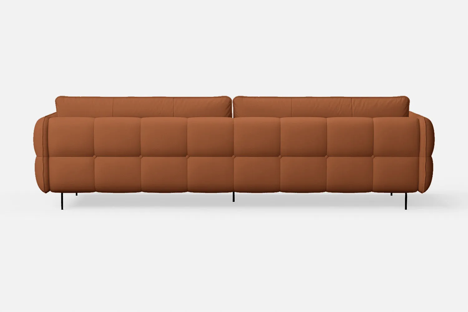 Anzio 4 Seater Sofa Tan Brown Leather