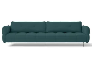 Anzio 4 Seater Sofa Teal Linen Fabric