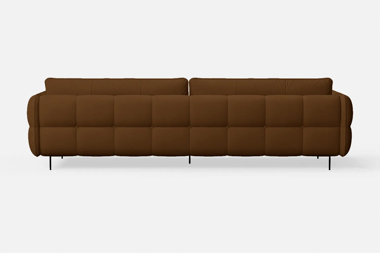 Anzio 4 Seater Sofa Walnut Brown Leather