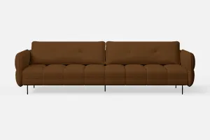 Anzio 4 Seater Sofa Walnut Brown Leather