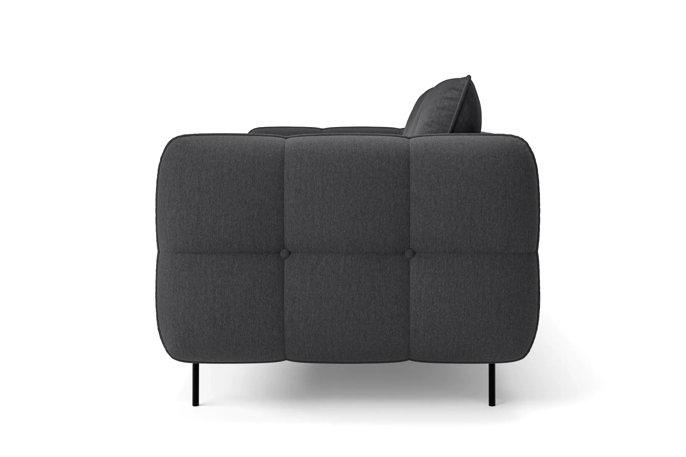 Anzio Armchair Dark Grey Linen Fabric