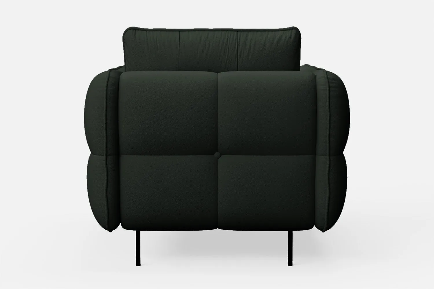 Anzio Armchair Green Leather