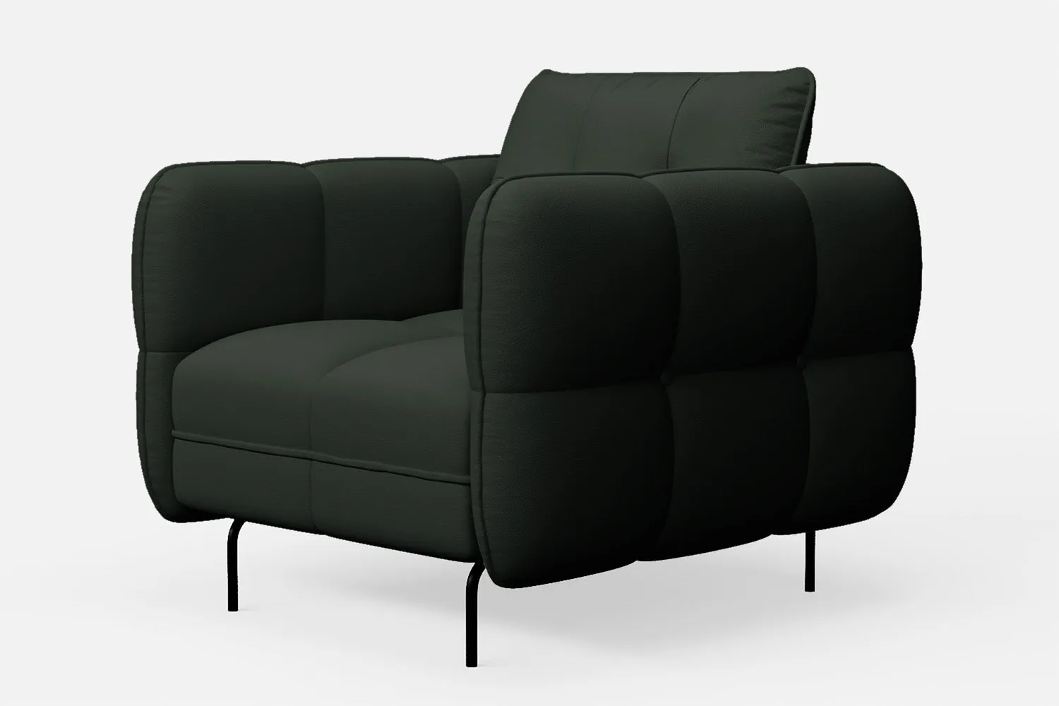 Anzio Armchair Green Leather