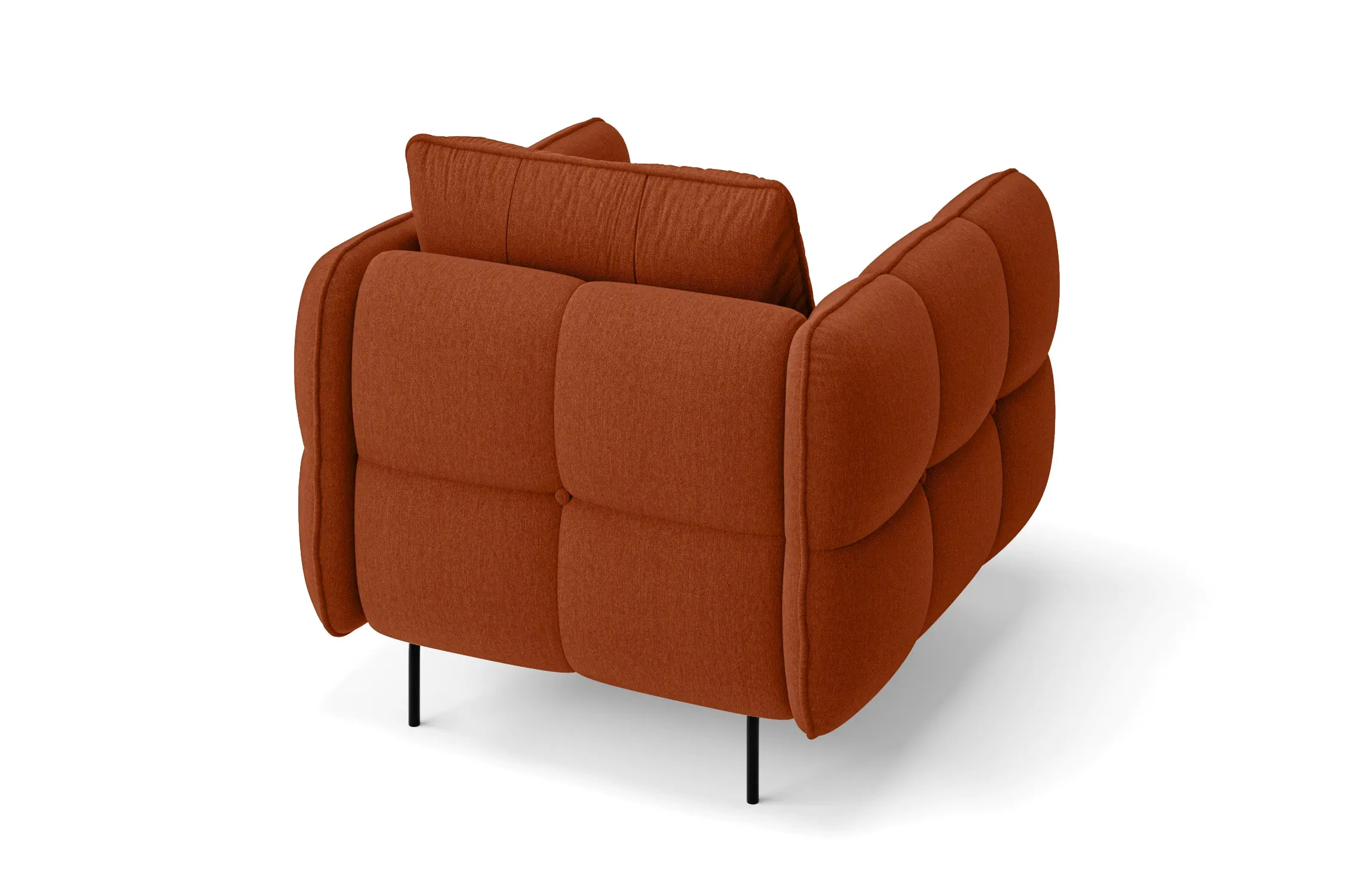 Anzio Armchair Orange Linen Fabric