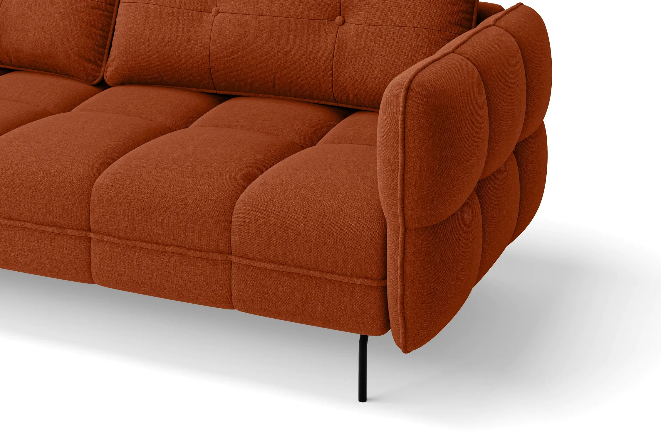 Anzio Armchair Orange Linen Fabric