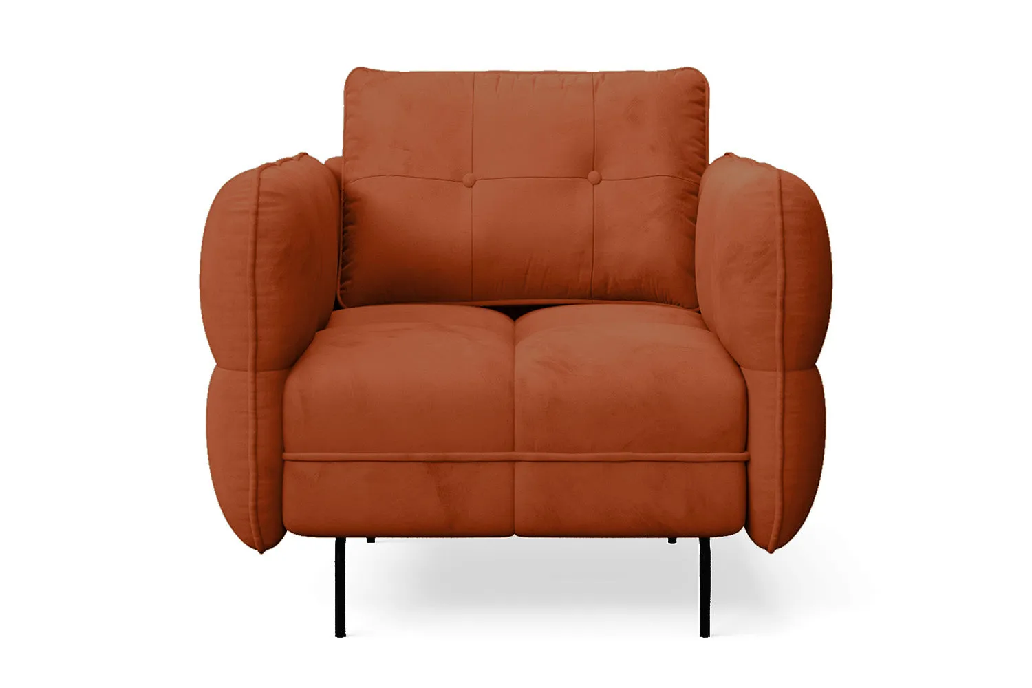 Anzio Armchair Orange Velvet