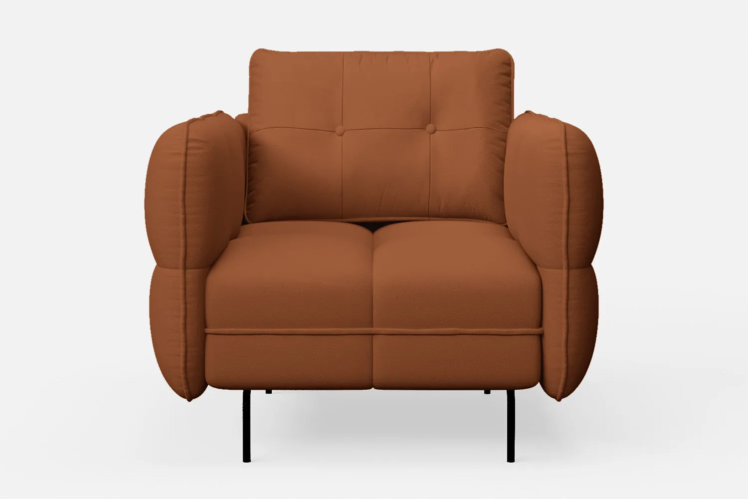 Anzio Armchair Tan Brown Leather