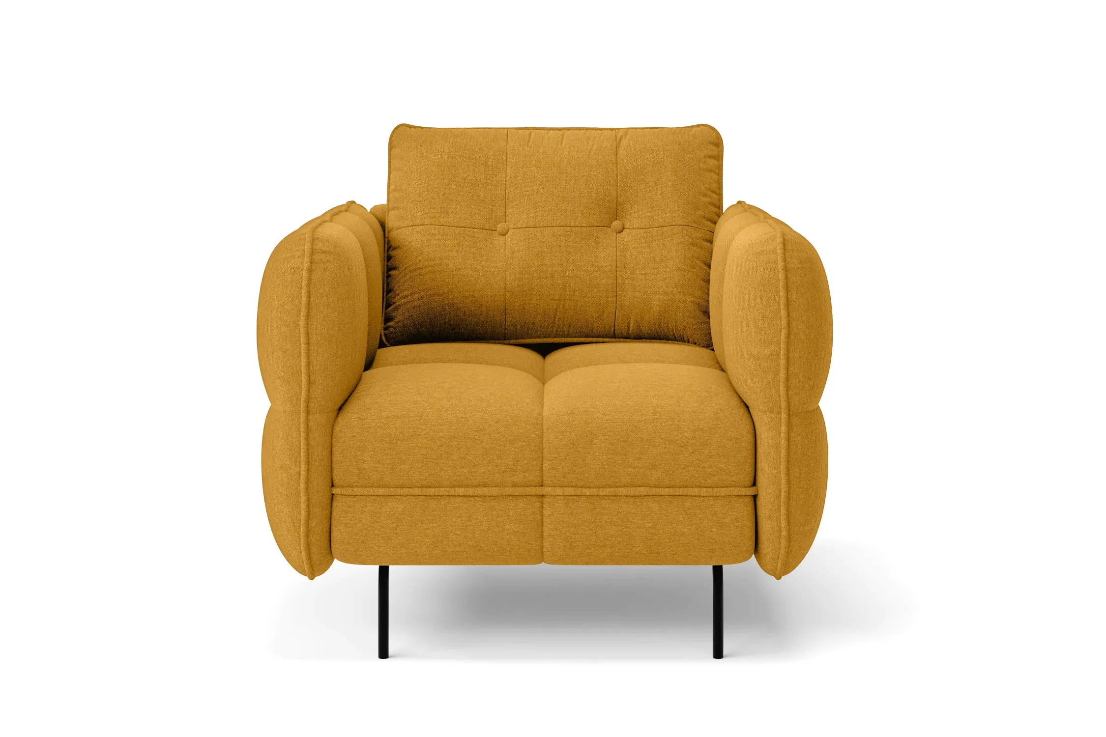 Anzio Armchair Yellow Linen Fabric