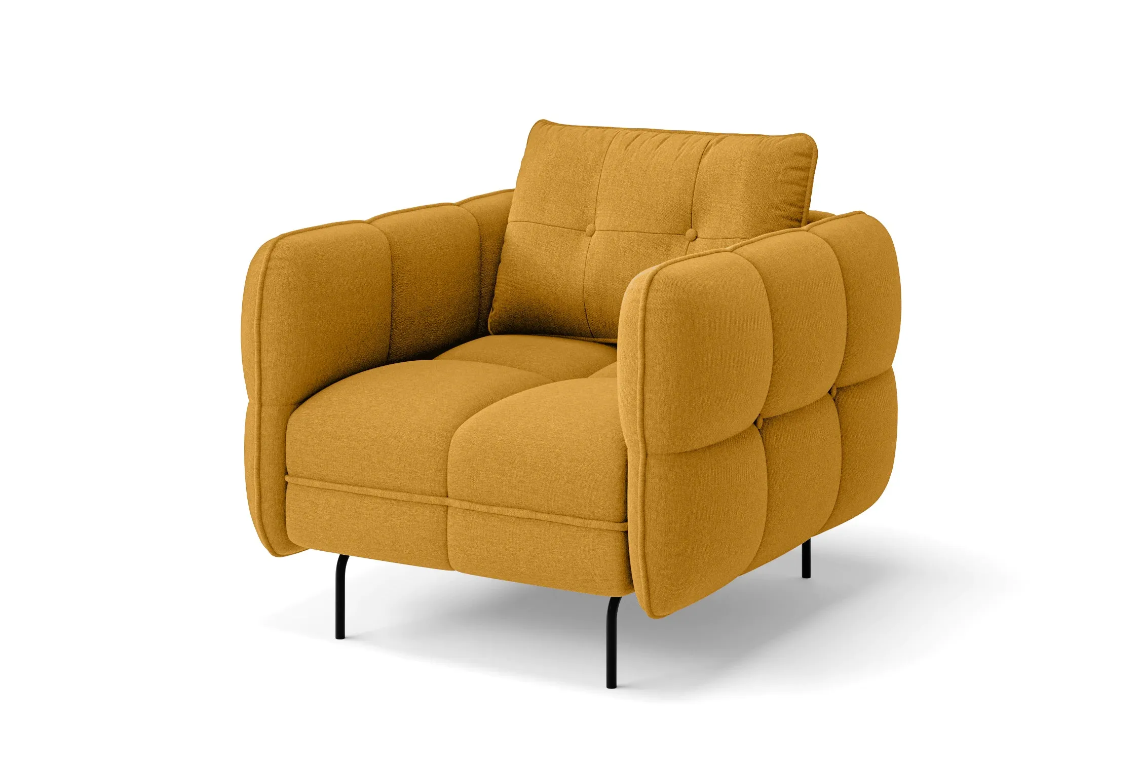 Anzio Armchair Yellow Linen Fabric