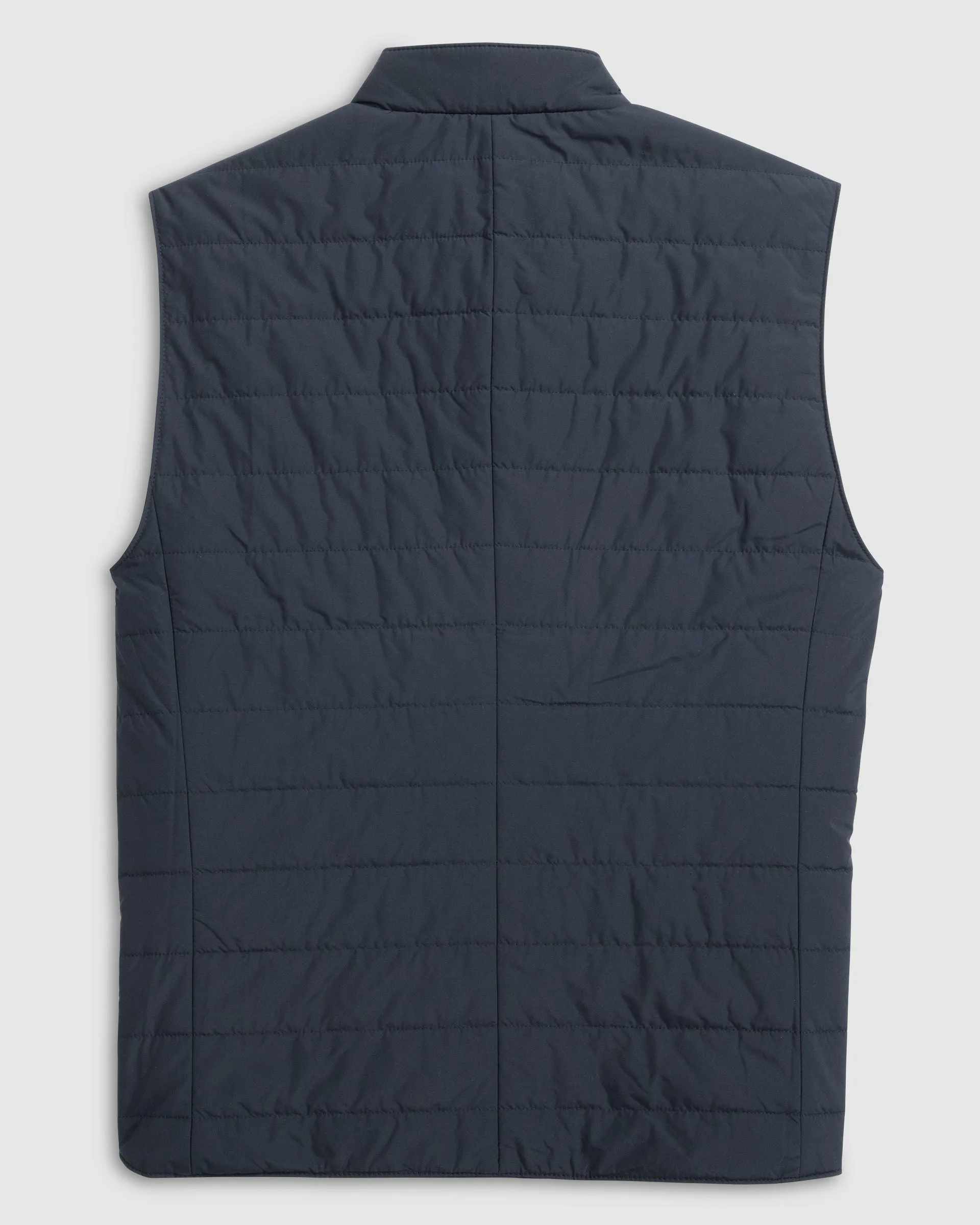 Apo Quilted Button Up Vest - Navy