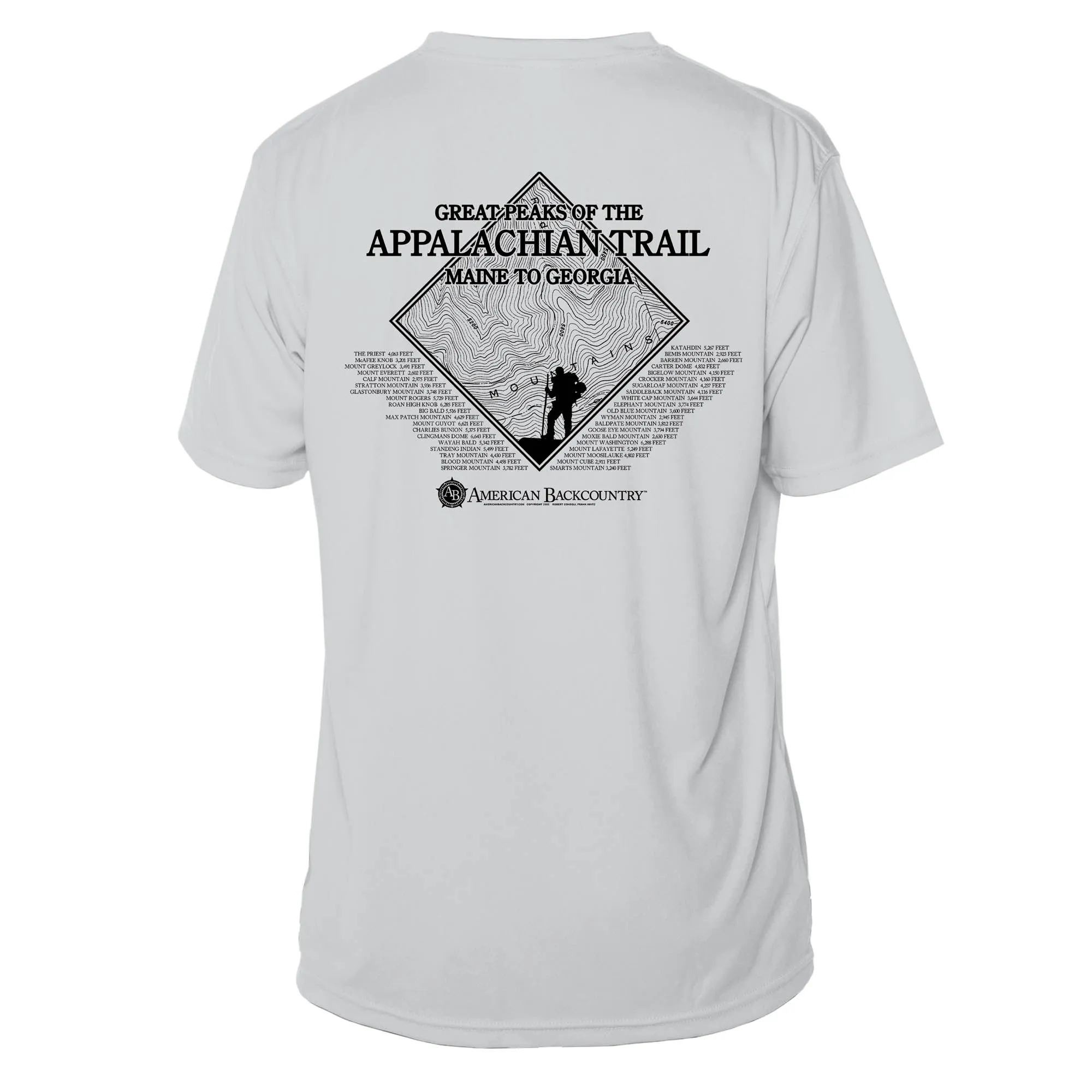 Appalachian Trail Diamond Topo  Short Sleeve Microfiber Men's T-Shirt