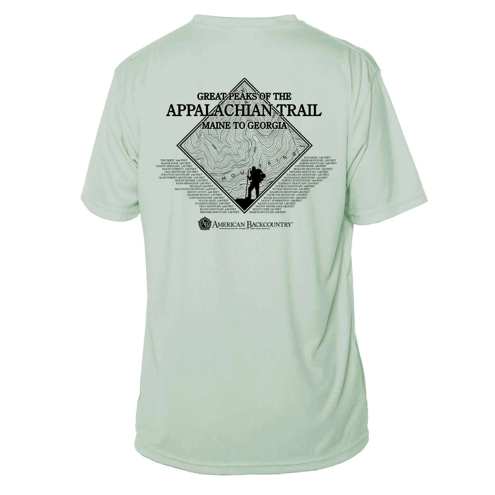 Appalachian Trail Diamond Topo  Short Sleeve Microfiber Men's T-Shirt