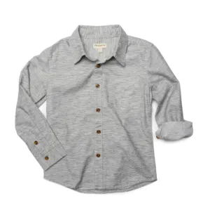 Appaman - Boys Bates Shirt in Grey Scale Stripe