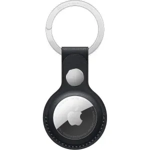 Apple Airtag Leather Key Ring - Midnight