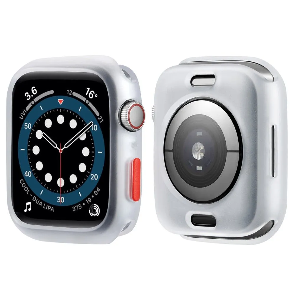 Apple Watch (41mm) candy color button TPU cover - Transparent / Red