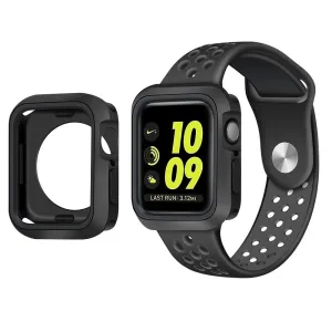 Apple Watch (41mm) dual color TPU cover   watch strap - Black