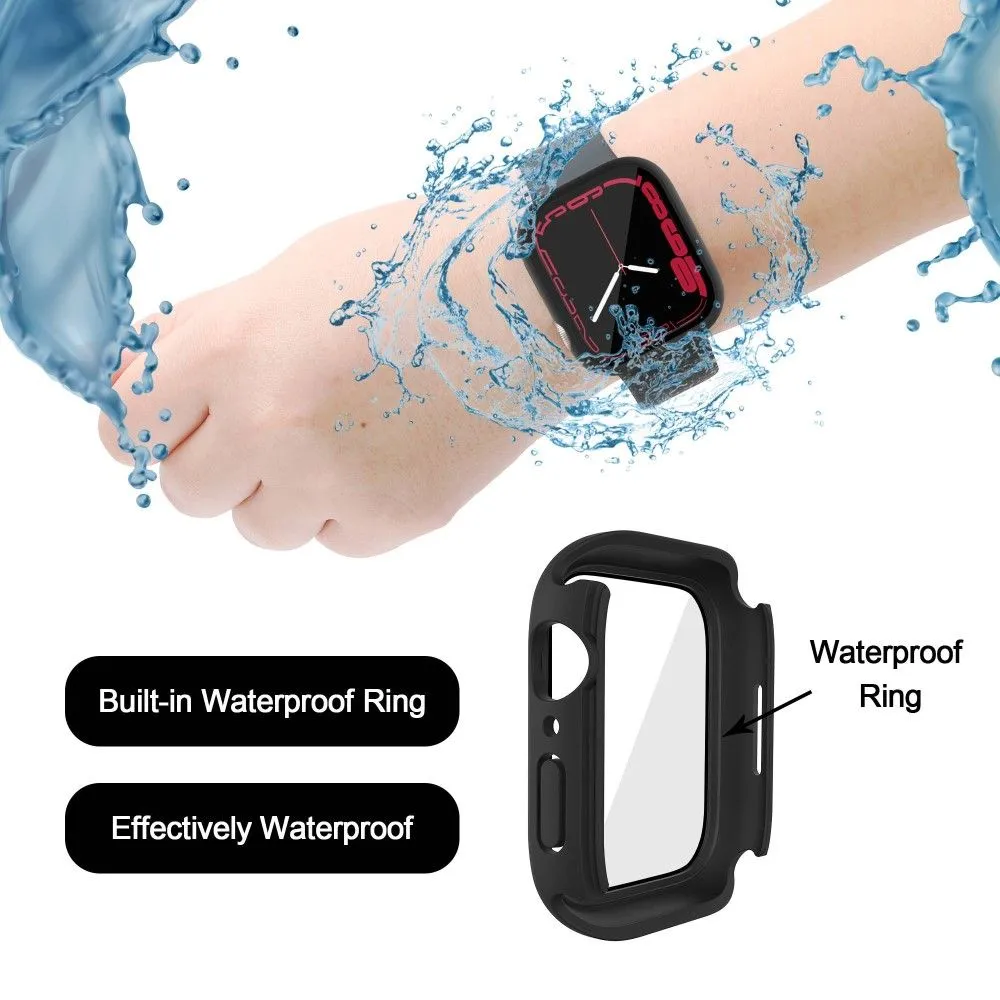 Apple Watch (41mm) elegant cover with built-in tempered glass - Black