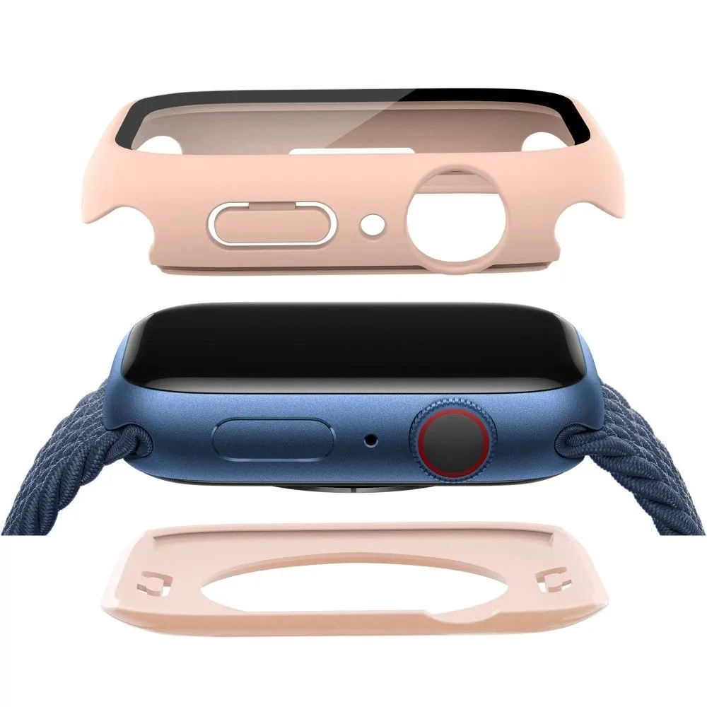 Apple Watch (41mm) elegant cover with built-in tempered glass - Pink